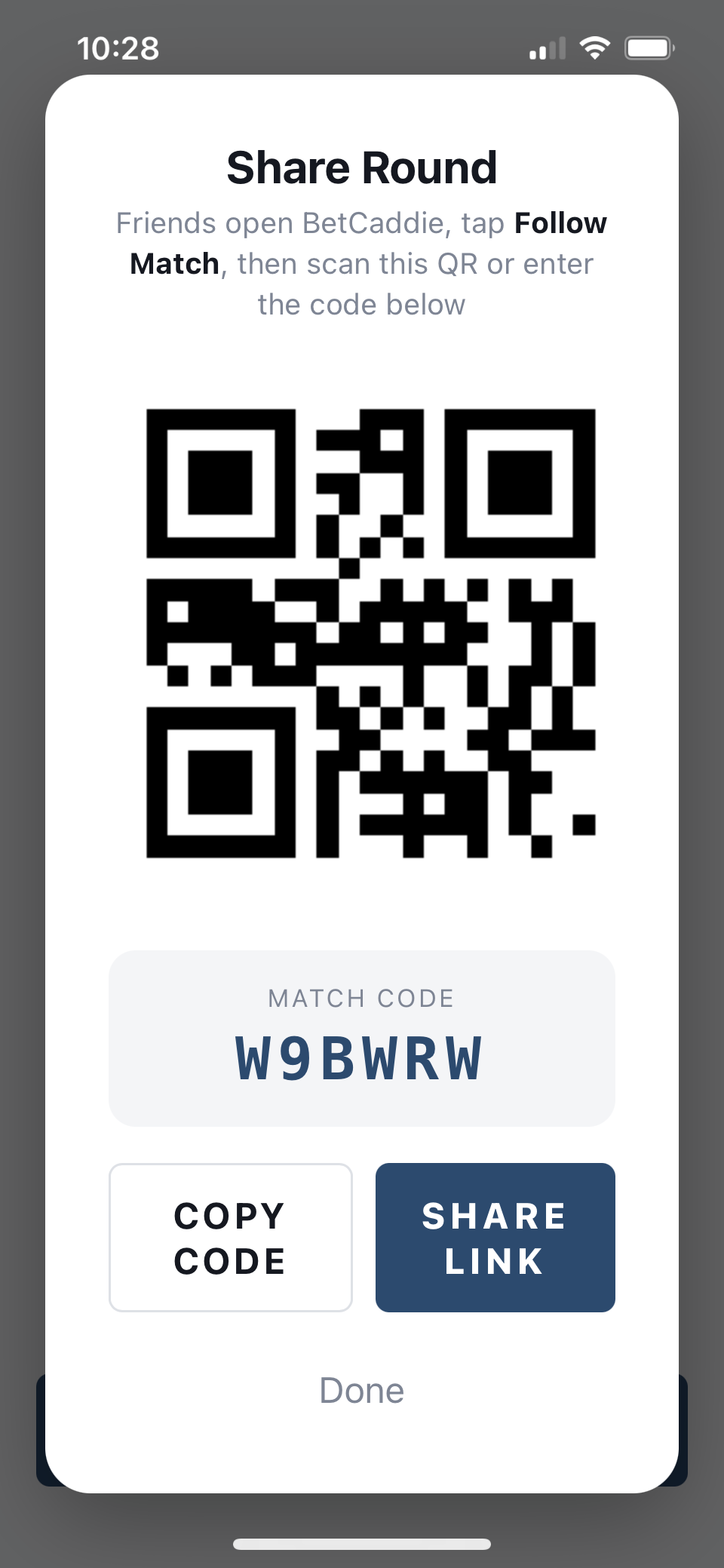 Share leaderboard with QR code